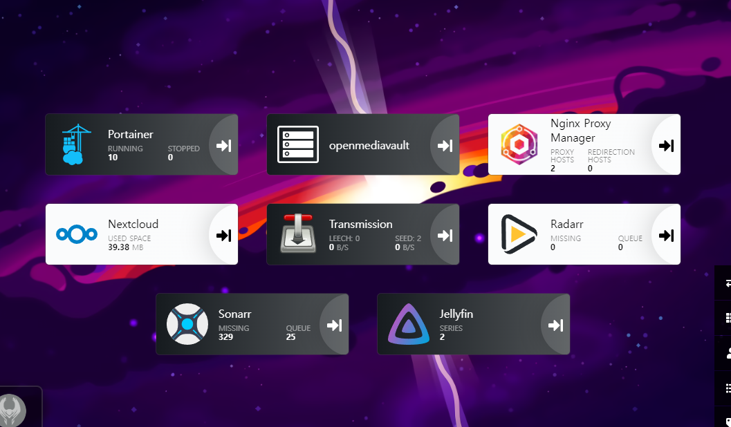homer dashboard